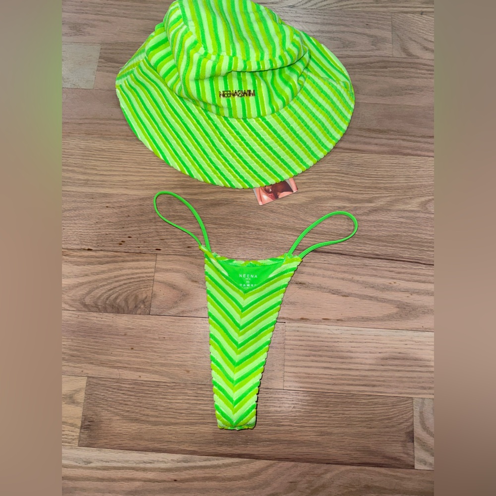 Neena swim thong bikini + bucket hat